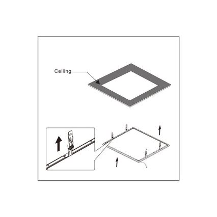 Conjunto de clipes de montagem para instalação de painéis de LED 595x595mm