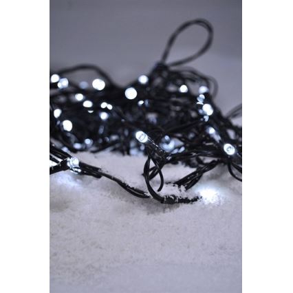 Corrente exterior de Natal LED 100xLED/8 funções IP44 13m branco frio