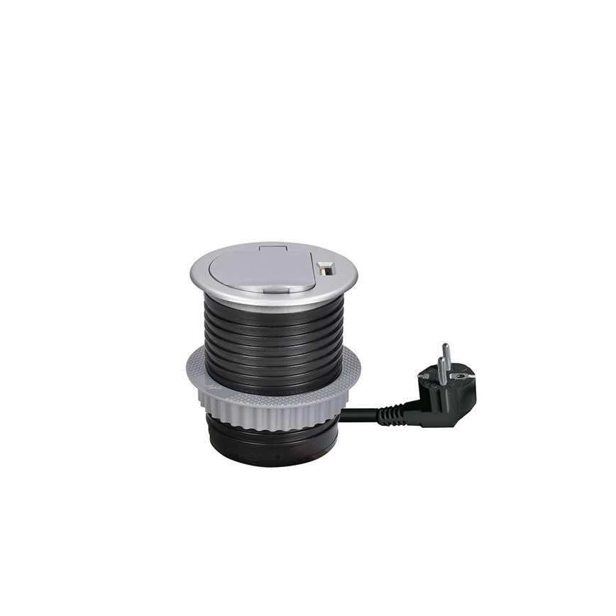 Tomada USB integrada com tampa 230V