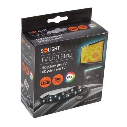 CONJUNTO 2x Tira RGB LED para TV com controlo remoto IP65 LED/USB 50cm
