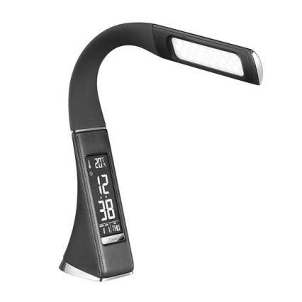 Lâmpada de mesa LED com visor LED/6W/230V preto