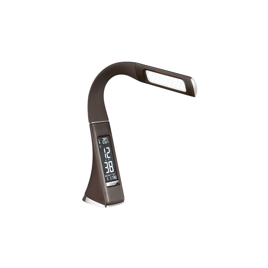 Lâmpada de mesa LED com visor LED/6W/230V castanho