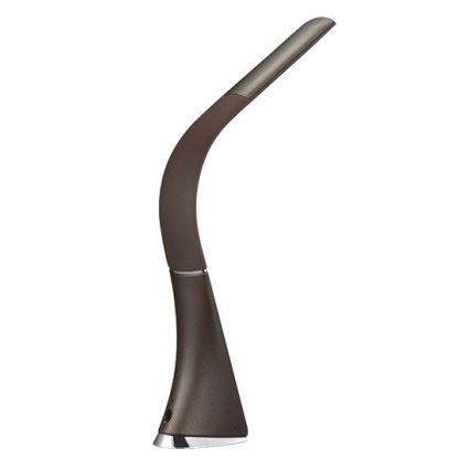Lâmpada de mesa LED com visor LED/6W/230V castanho