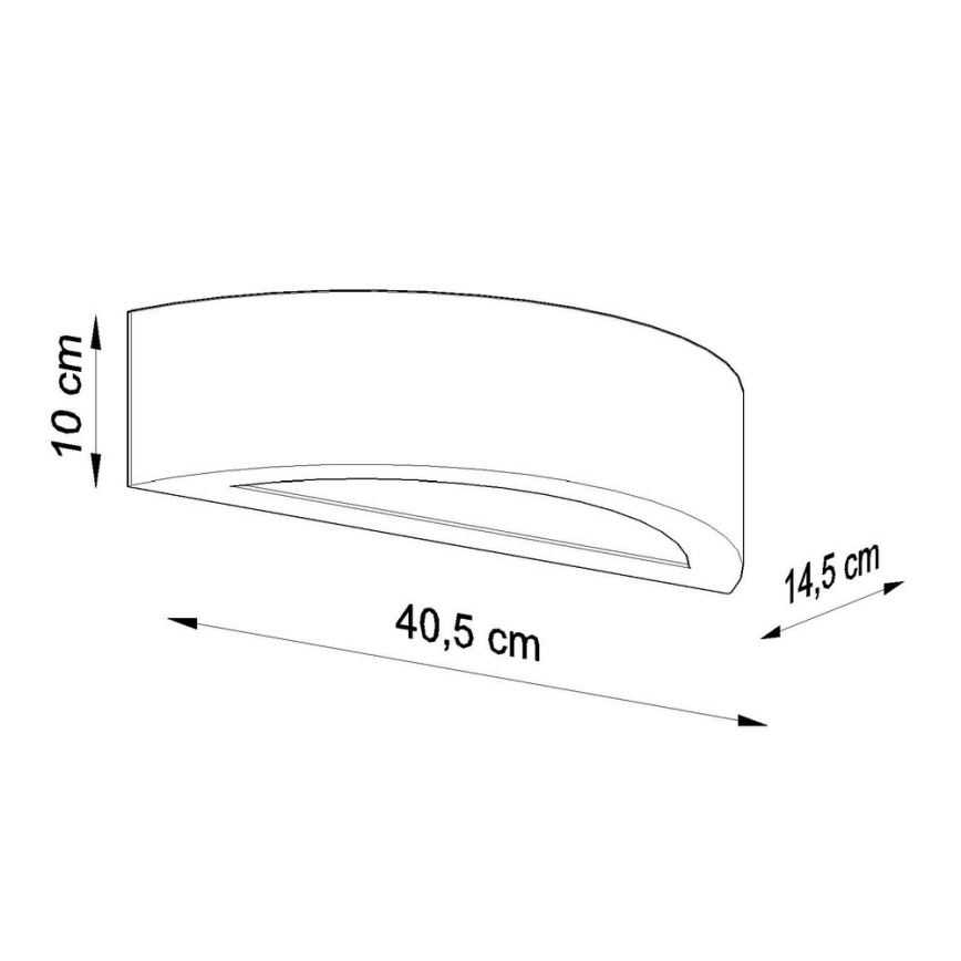 Iluminação de parede ATENA 1xE27/60W/230V 40,5 cm branco