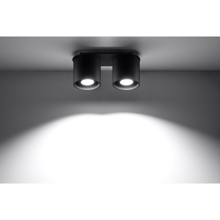 Foco ORBIS 2 2xGU10/40W/230V preto