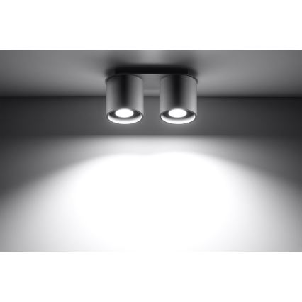Foco ORBIS 2 2xGU10/40W/230V cinzento
