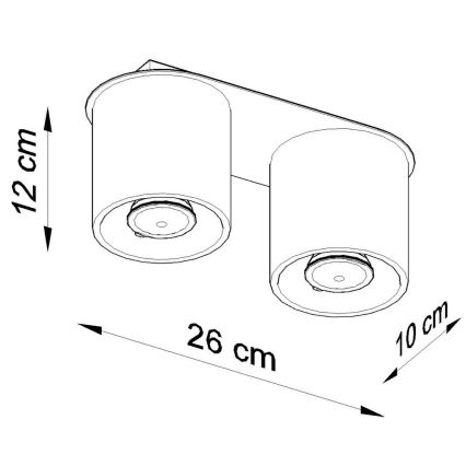 Foco ORBIS 2 2xGU10/40W/230V cinzento