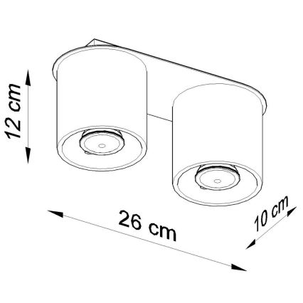 Foco ORBIS 2 2xGU10/40W/230V branco