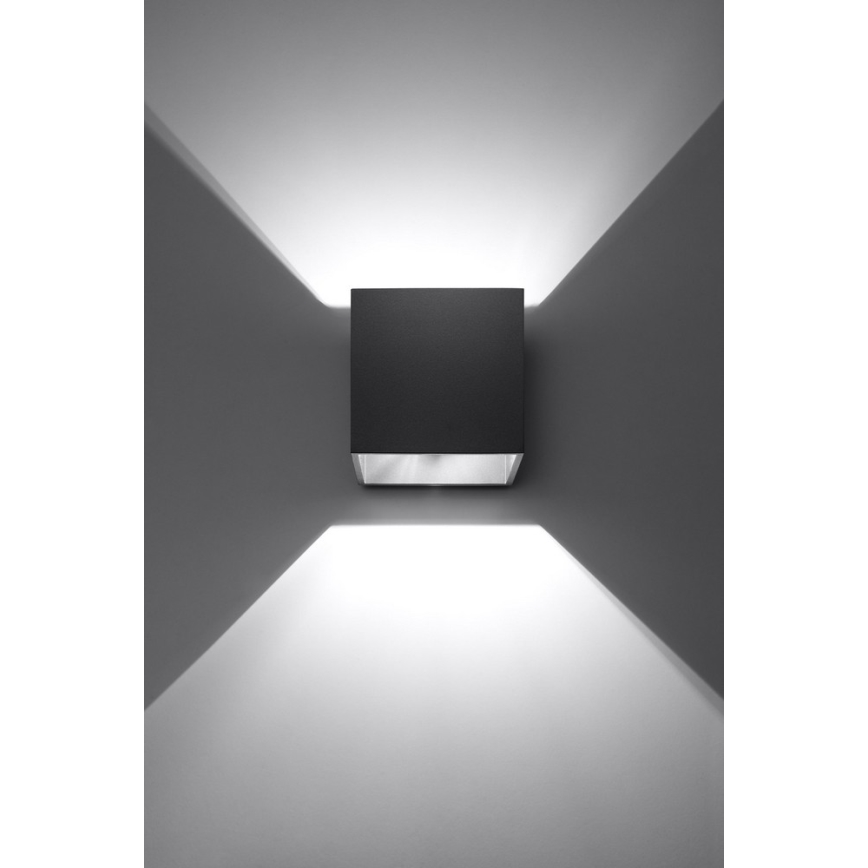 Foco de parede QUAD 1 1xG9/8W/230V preto