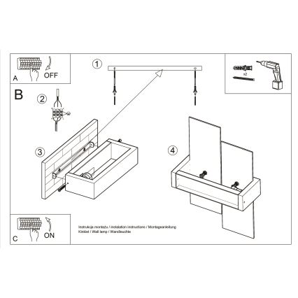 Iluminação de parede FENIKS 1 1xE27/60W/230V Bétula/faia/wenge
