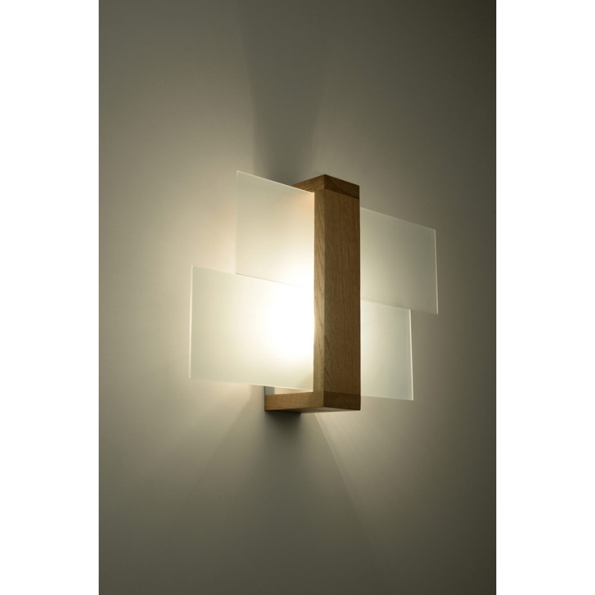 Iluminação de parede FENIKS 1 1xE27/60W/230V Bétula/faia