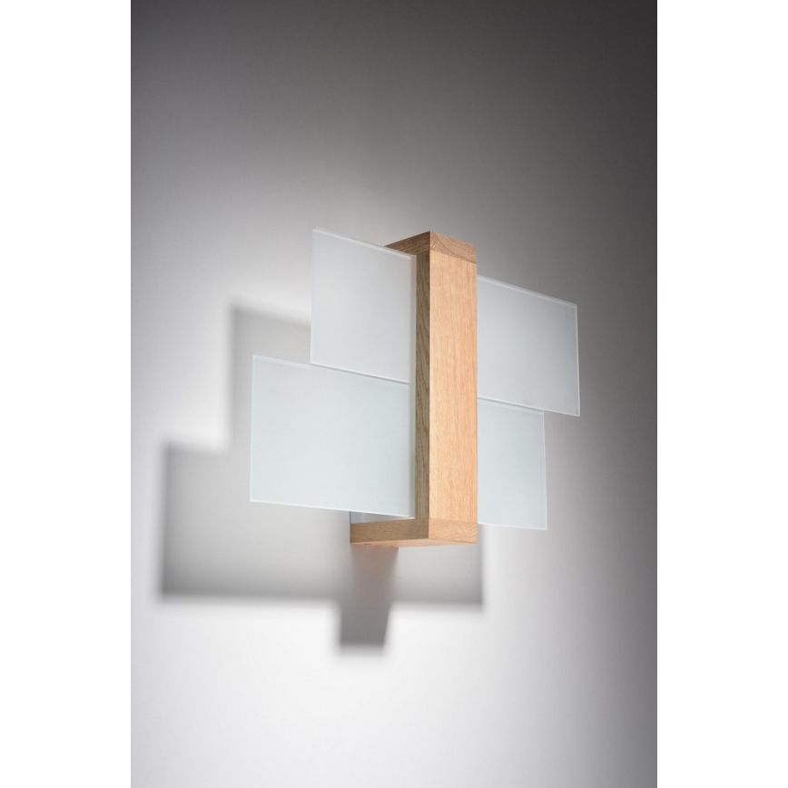 Iluminação de parede FENIKS 1 1xE27/60W/230V Bétula/faia