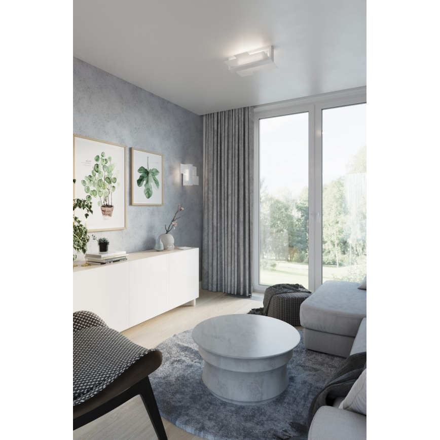 Iluminação de teto FENIKS 2 2xE27/60W/230V Bétula/faia/branco