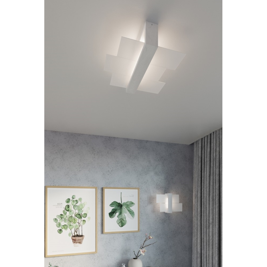 Iluminação de teto FENIKS 2 2xE27/60W/230V Bétula/faia/branco