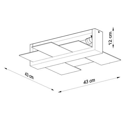 Iluminação de teto FENIKS 2 2xE27/60W/230V Bétula/faia/branco