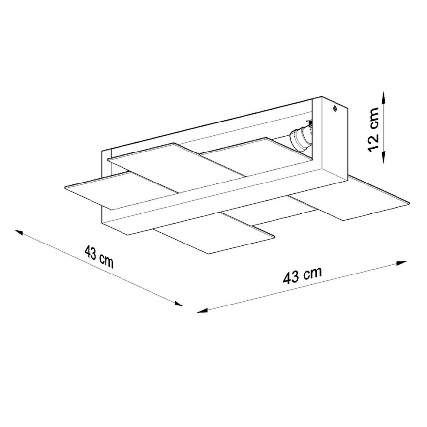 Iluminação de teto FENIKS 2 2xE27/60W/230V Bétula/faia/branco