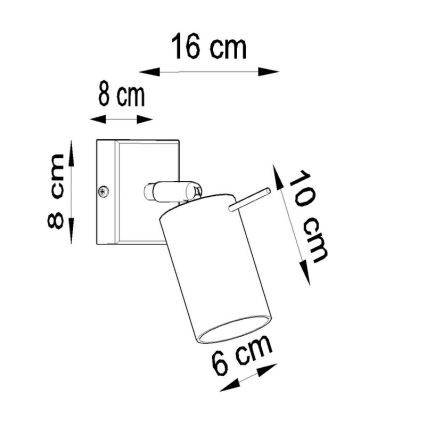 Foco de parede RING 1xGU10/10W/230V branco