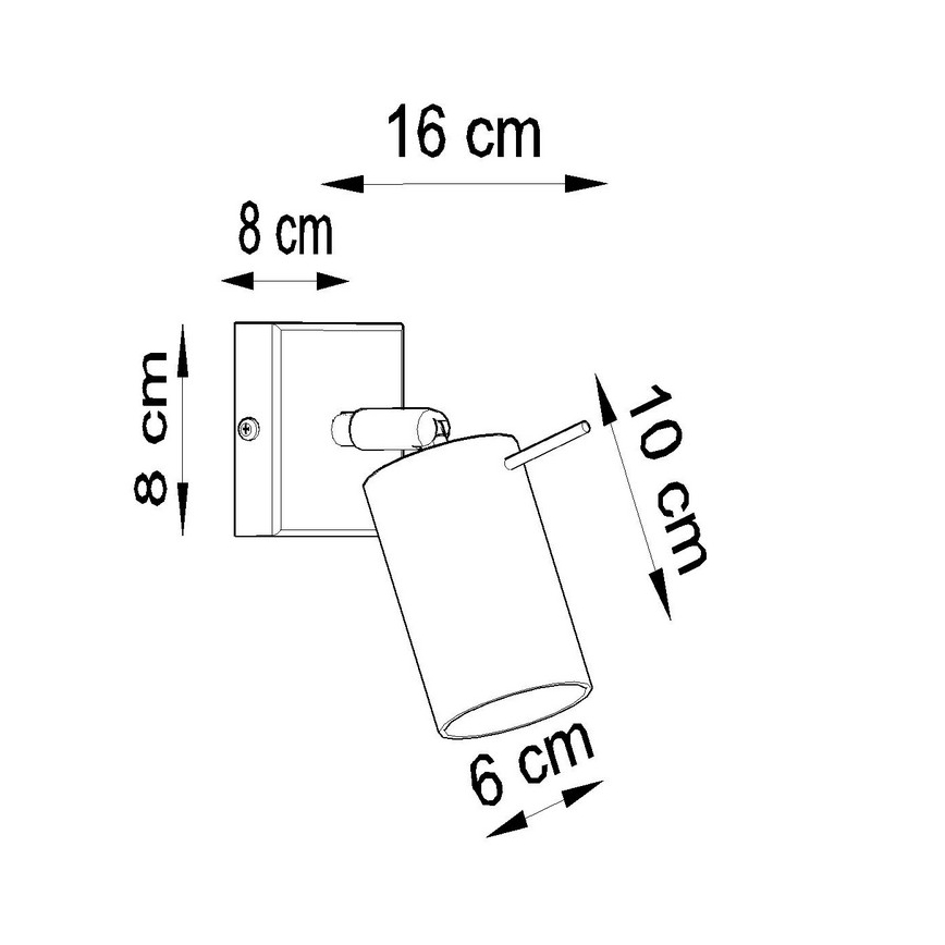 Foco de parede RING 1xGU10/10W/230V branco