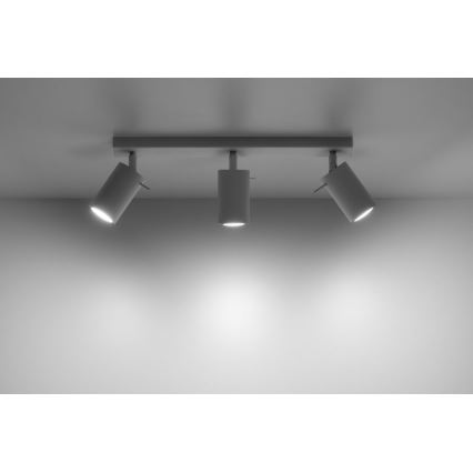 Foco RING 3 3xGU10/10W/230V branco