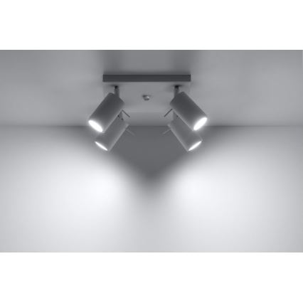 Foco RING 4 4xGU10/10W/230V branco