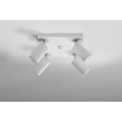 Foco RING 4 4xGU10/10W/230V branco