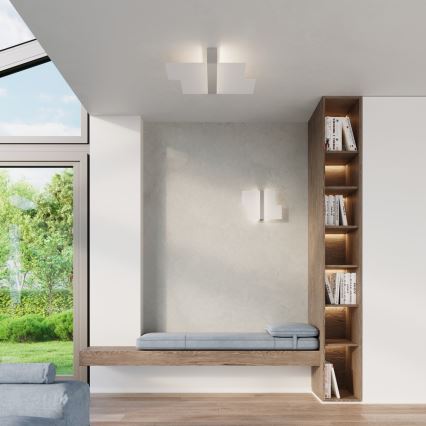 Iluminação de teto MASSIMO 2xE27/60W/230V branco/cromado brilhante