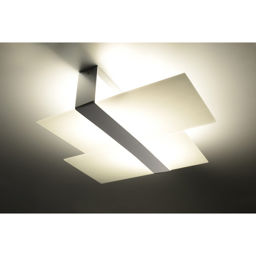 Iluminação de teto MASSIMO 2xE27/60W/230V branco/cromado brilhante