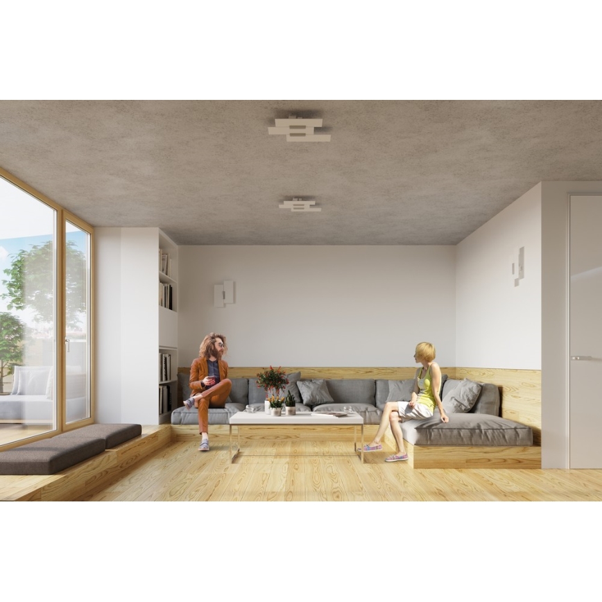 Iluminação de teto FABIANO 3xE27/60W/230V branco/cromado brilhante