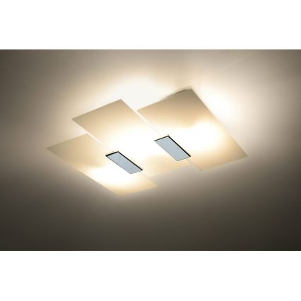 Iluminação de teto FABIANO 3xE27/60W/230V branco/cromado brilhante
