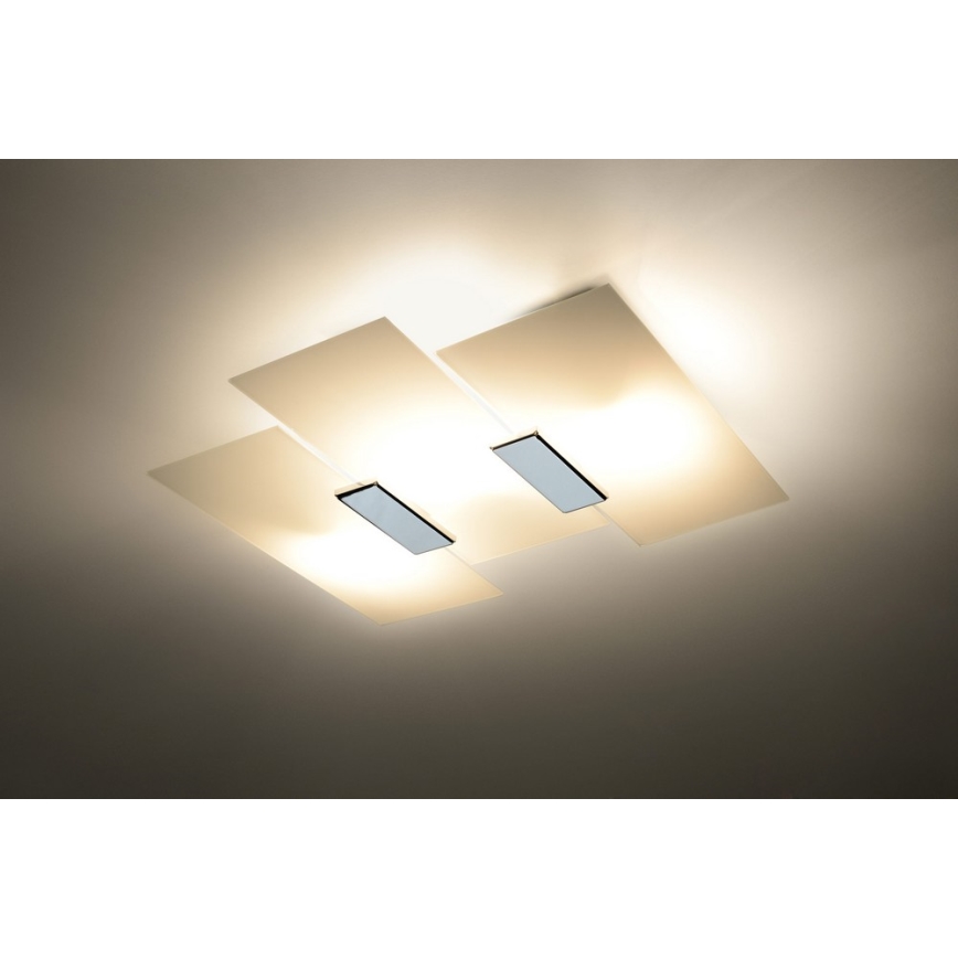 Iluminação de teto FABIANO 3xE27/60W/230V branco/cromado brilhante