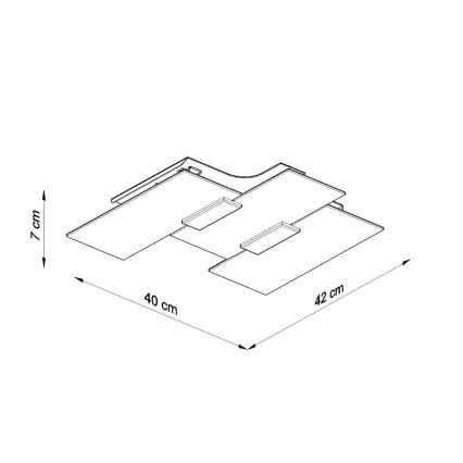Iluminação de teto FABIANO 3xE27/60W/230V branco/cromado brilhante