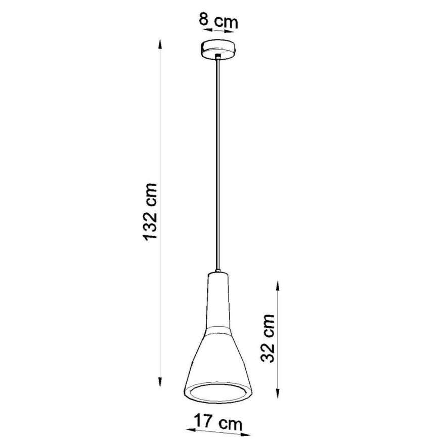 Candelabro suspenso EMPOLI 1xE27/15W/230V betão
