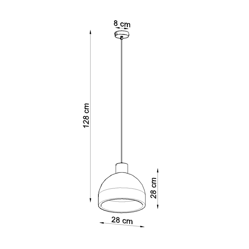 Candelabro sobre um cordão de betão DAMASO 1xE27/60W/230V