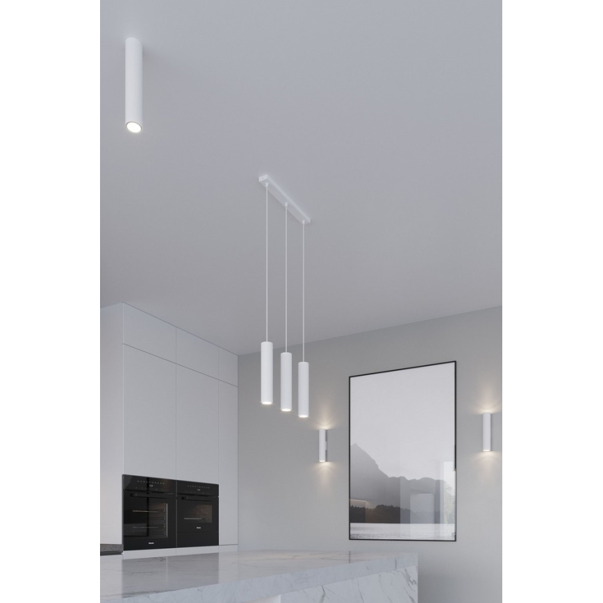 Candeeiro suspenso LAGOS 1 1xGU10/10W/230V branco