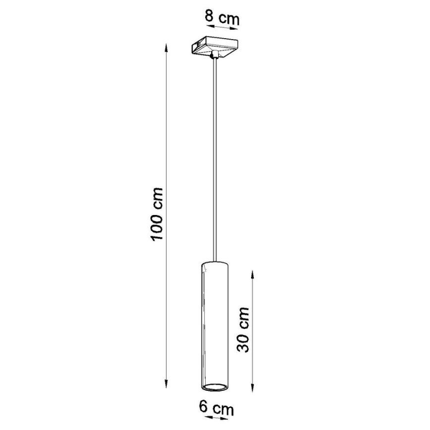 Candeeiro suspenso LAGOS 1 1xGU10/10W/230V branco