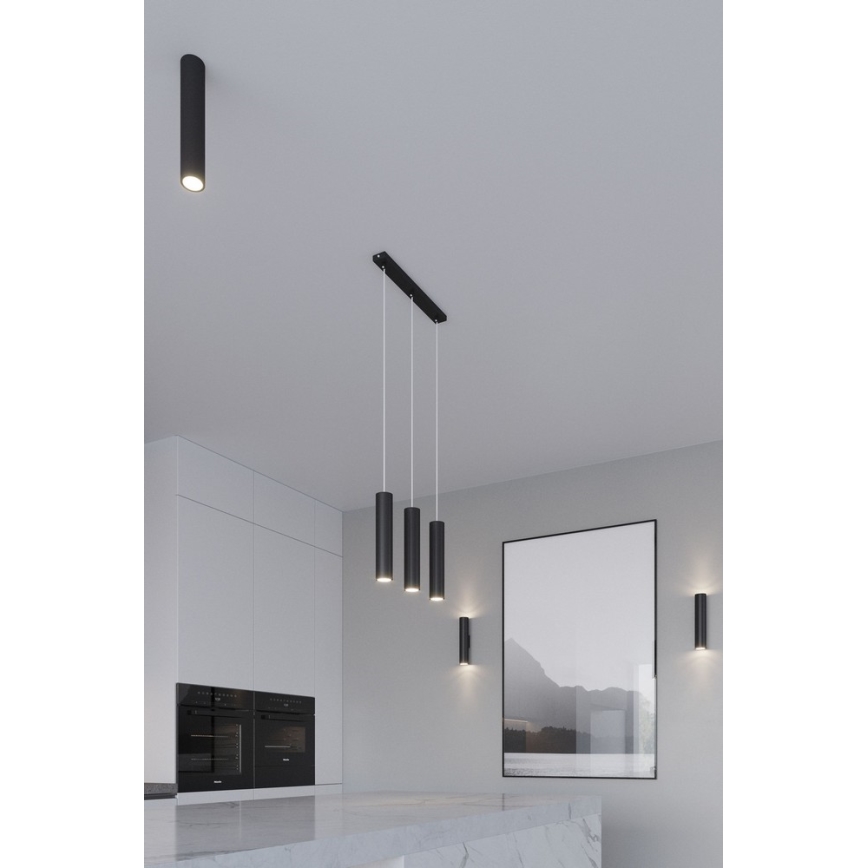 Candeeiro suspenso LAGOS 1 1xGU10/10W/230V preto