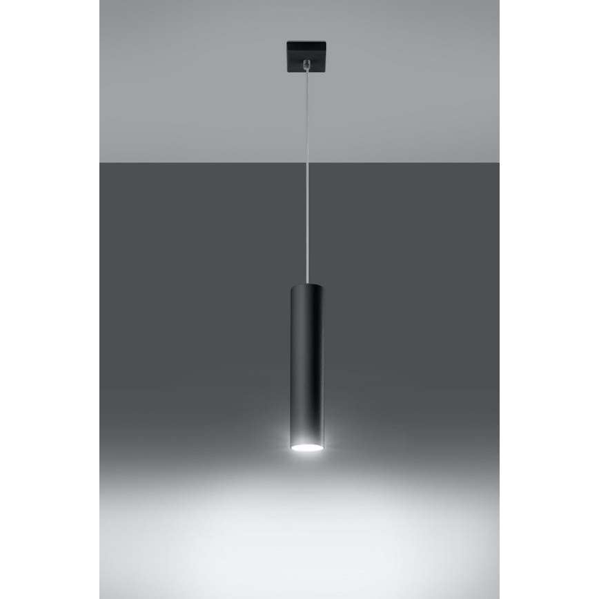 Candeeiro suspenso LAGOS 1 1xGU10/10W/230V preto