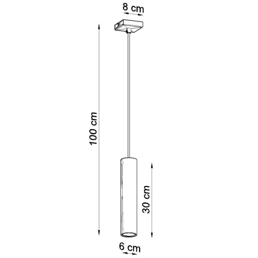 Candeeiro suspenso LAGOS 1 1xGU10/10W/230V preto