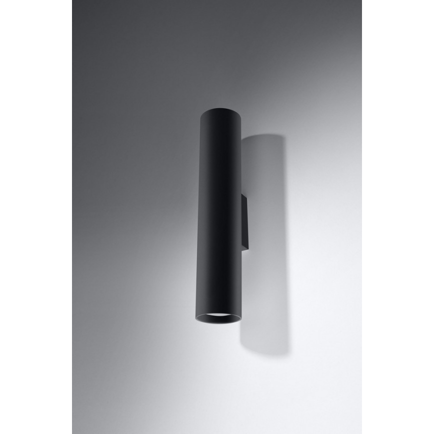 Iluminação de parede LAGOS 2 2xGU10/10W/230V preto