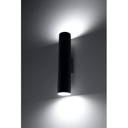 Iluminação de parede LAGOS 2 2xGU10/10W/230V preto