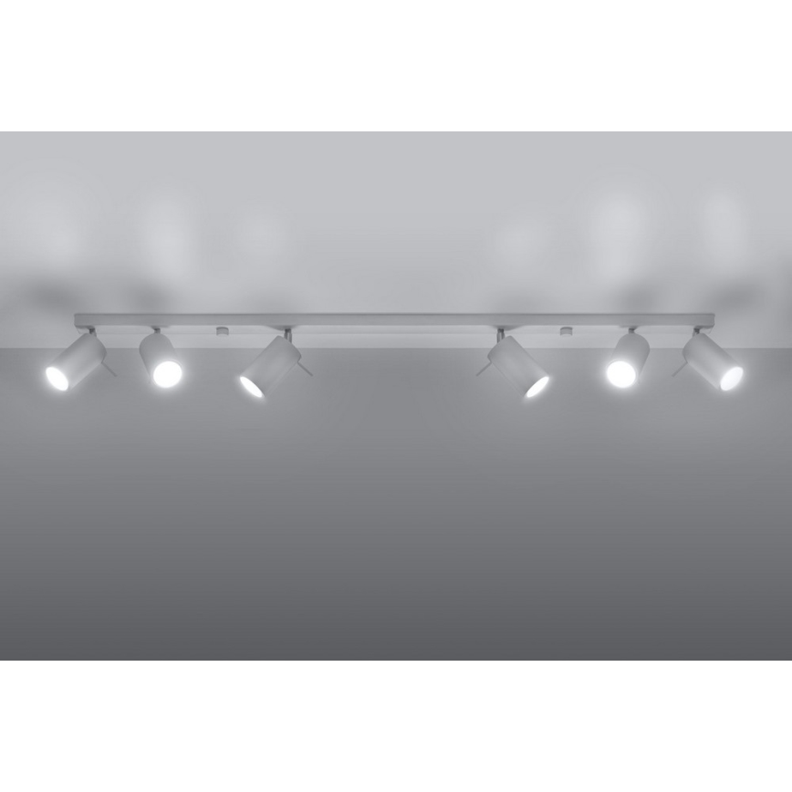 Foco RING 6L 6xGU10/10W/230V branco