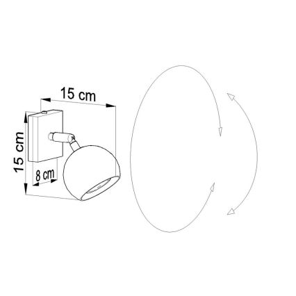 Foco de parede OCULARE 1xGU10/10W/230V