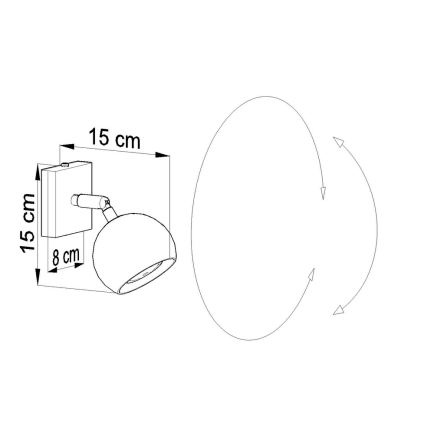 Foco de parede OCULARE 1xGU10/10W/230V