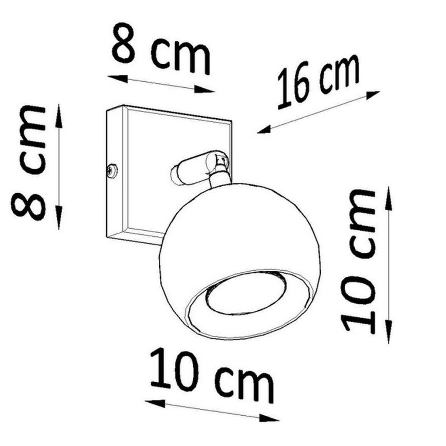 Foco de parede OCULARE 1xGU10/10W/230V