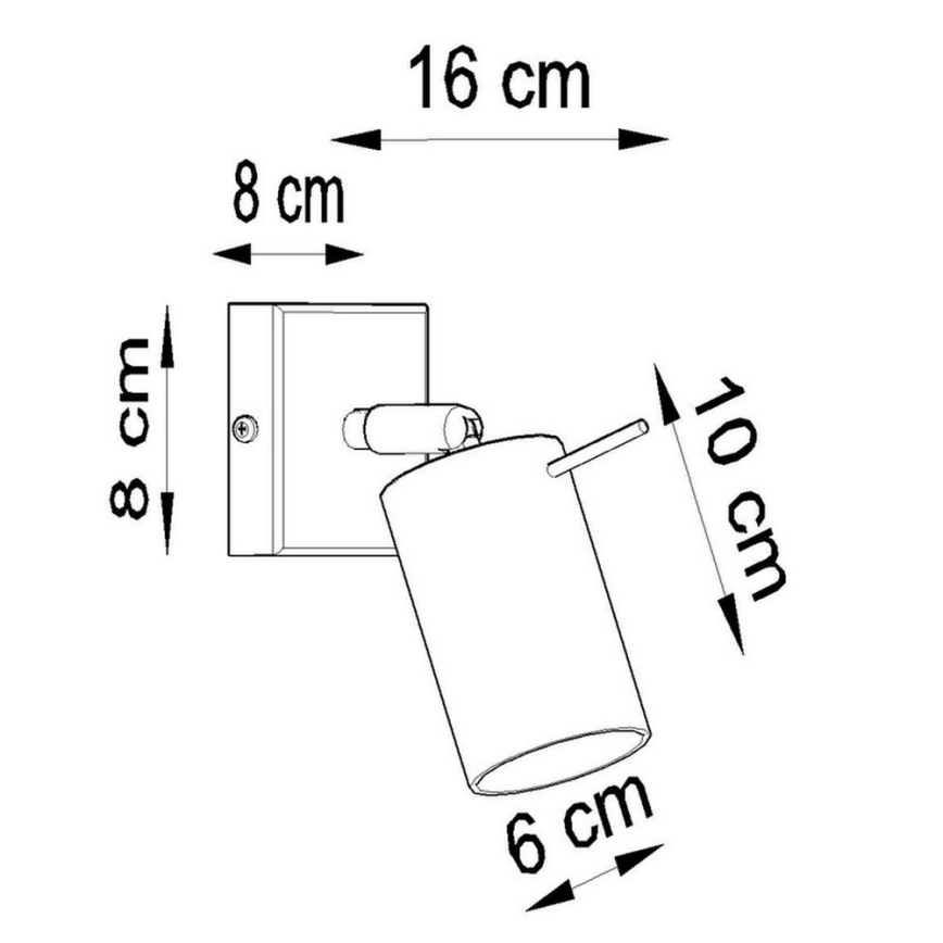 Foco de parede RING 1xGU10/10W/230V