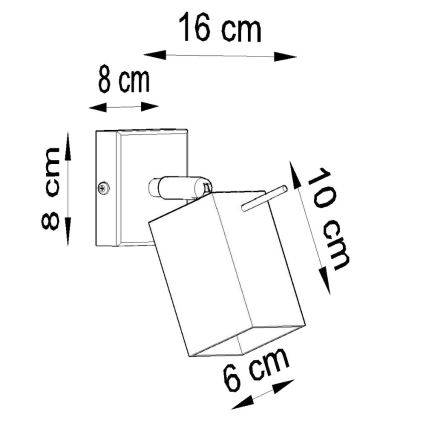 Foco de parede MERIDA 1xGU10/40W/230V cinzento
