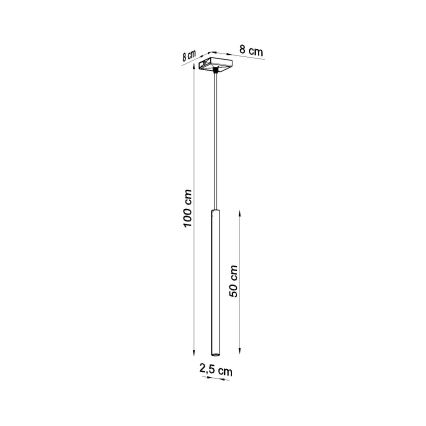 Candelabro suspenso PASTELO 1xG9/8W/230V branco