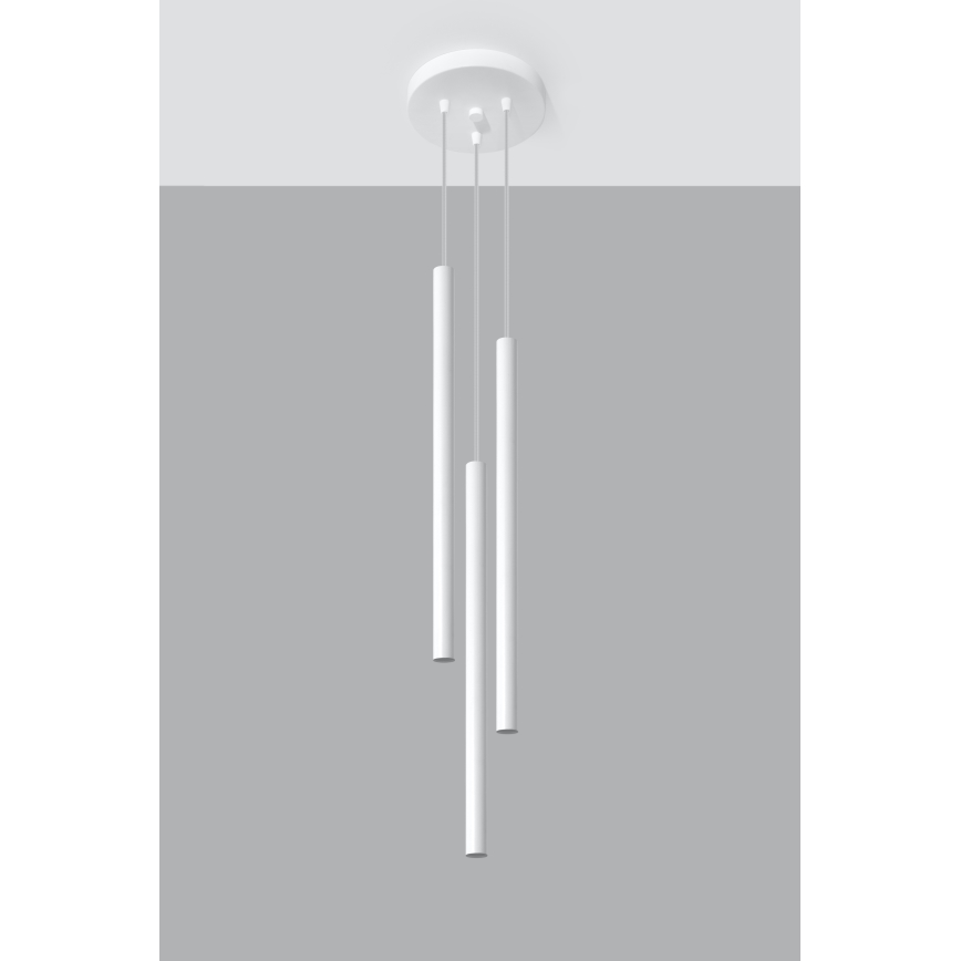 Candelabro suspenso PASTELO 3xG9/8W/230V branco