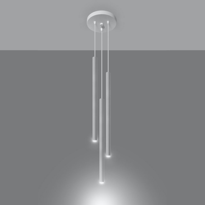 Candelabro suspenso PASTELO 3xG9/8W/230V branco