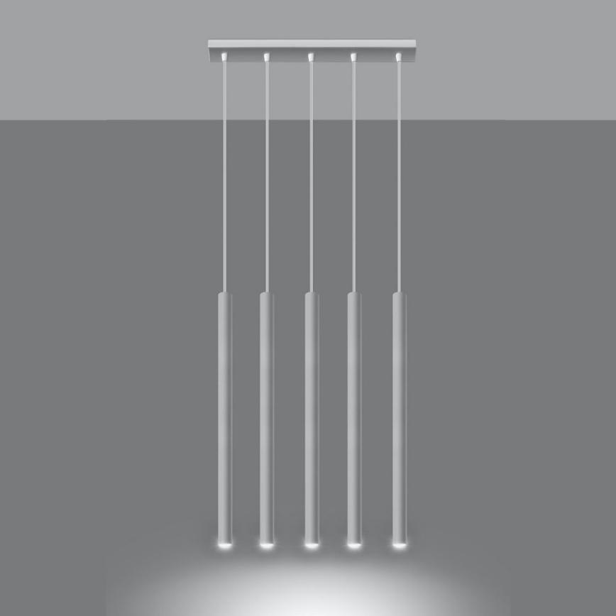Candelabro suspenso PASTELO 5xG9/8W/230V branco
